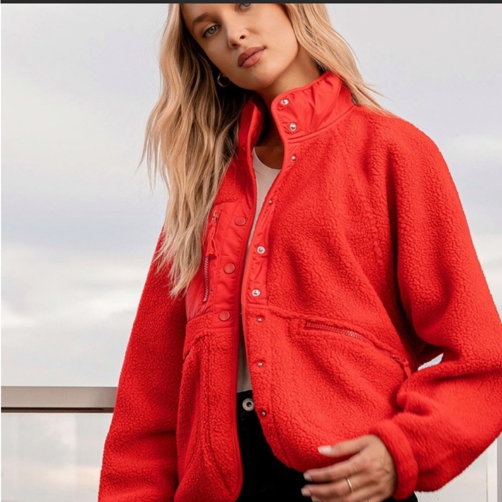 Free People Hit The Slopes Fleece Jacket